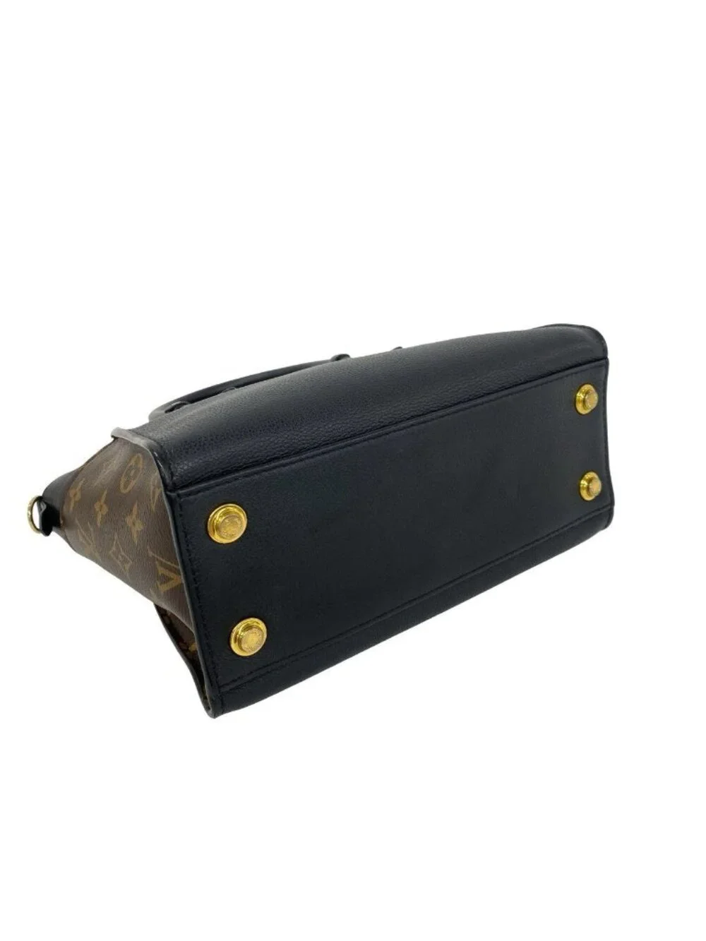 Louis Vuitton on My Side PM Monogram Leather 2-Way Shoulder Bag Black Brown